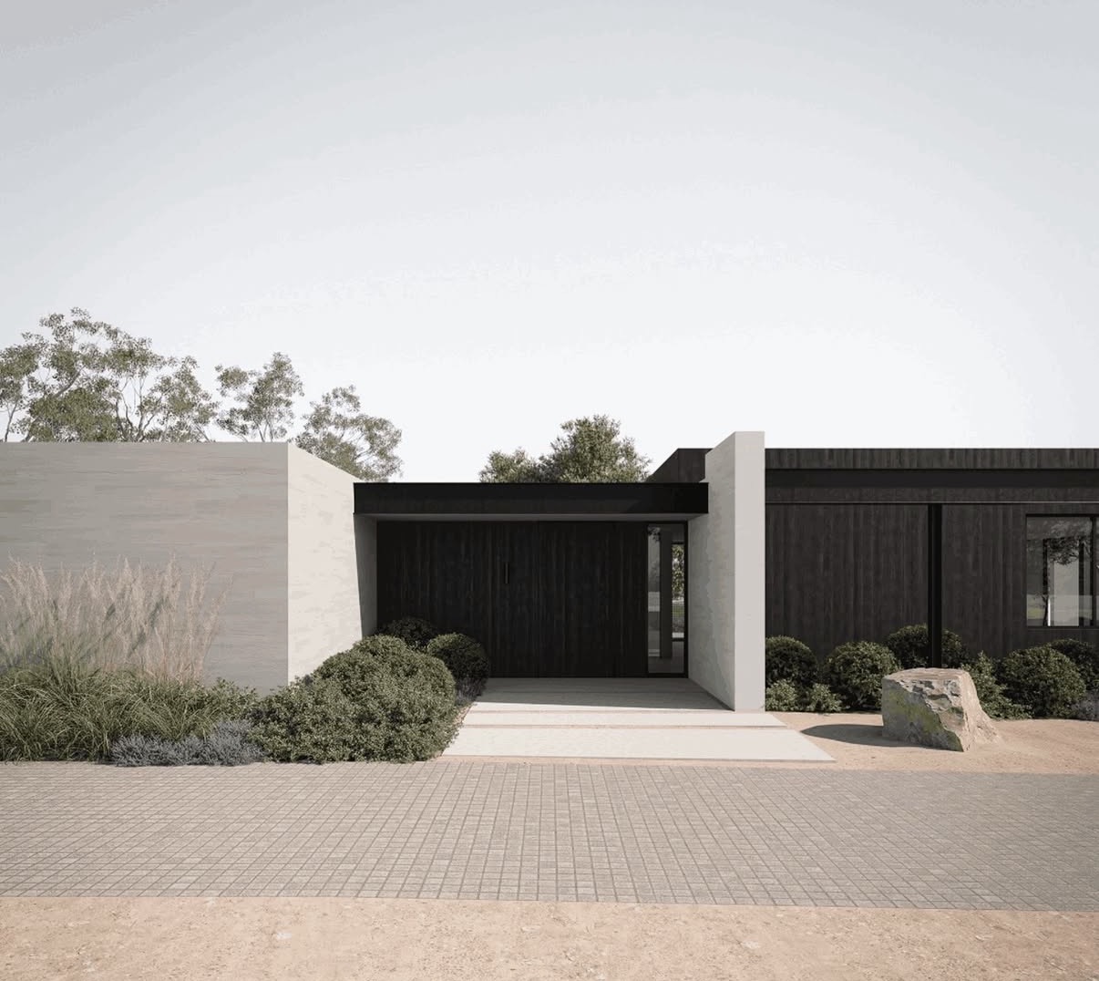 Architectural Home — Dark Timber Exterior