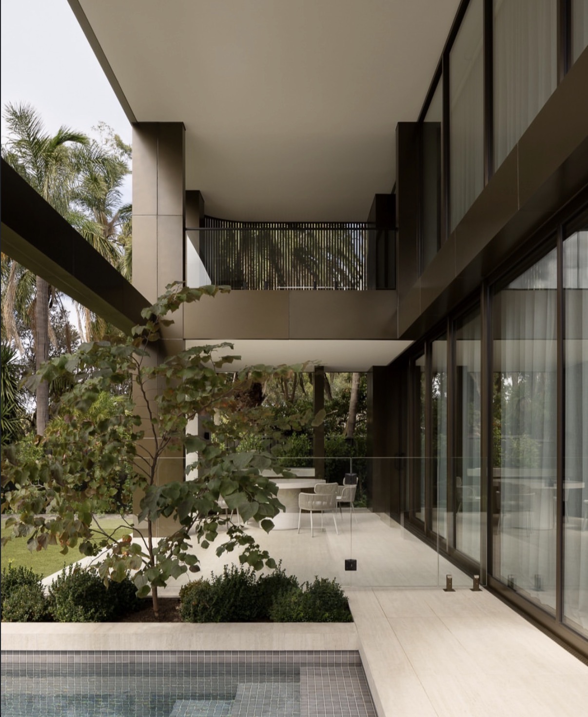 Luxury Architectural Home — Pool & Bronze Cladding Exterior